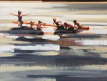 Print of Figurative Beach Paintings by Elizabeth Lennie