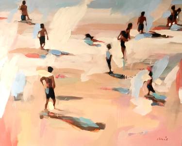 Print of Figurative Beach Paintings by Elizabeth Lennie