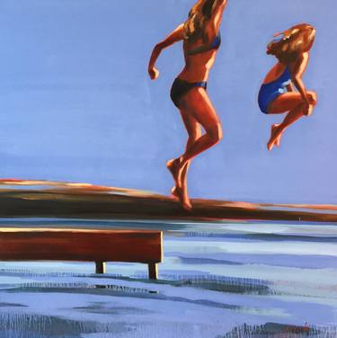 Print of Figurative Beach Paintings by Elizabeth Lennie