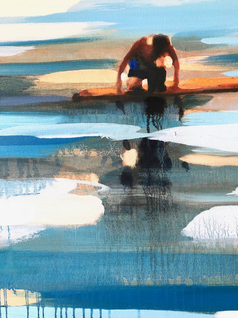 Original Figurative Beach Painting by Elizabeth Lennie
