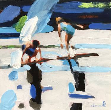 Print of Figurative Beach Paintings by Elizabeth Lennie