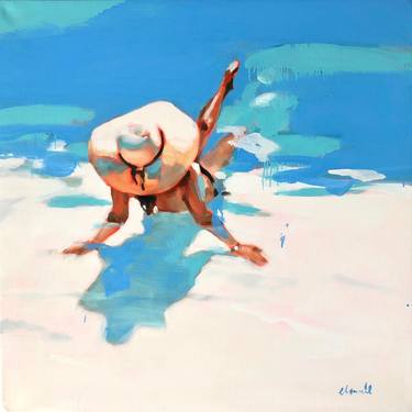 Print of Figurative Beach Paintings by Elizabeth Lennie