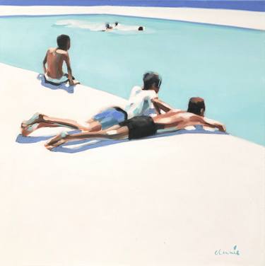 Print of Figurative Beach Paintings by Elizabeth Lennie