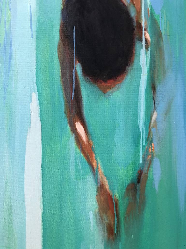 Original Figurative Beach Painting by Elizabeth Lennie