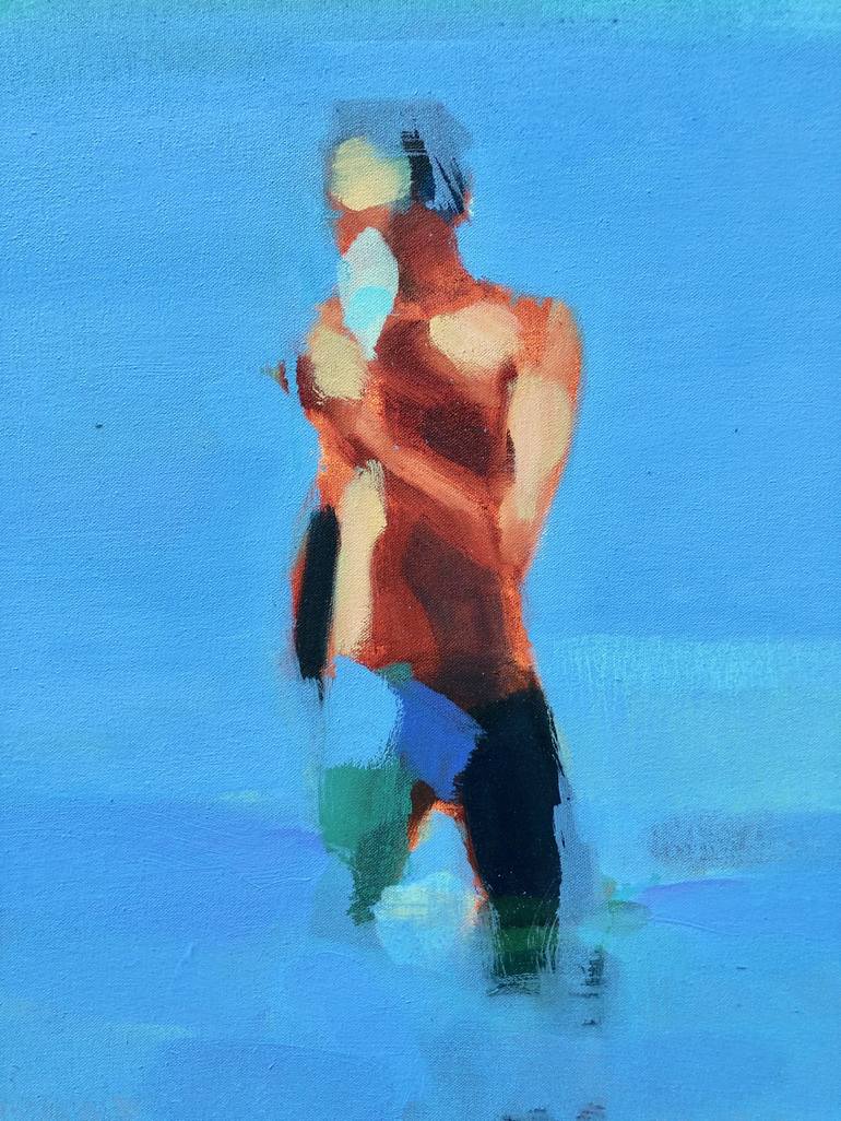 Original Figurative Beach Painting by Elizabeth Lennie