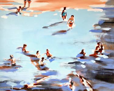 Original Impressionism Beach Paintings by Elizabeth Lennie