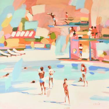 Print of Figurative Beach Paintings by Elizabeth Lennie