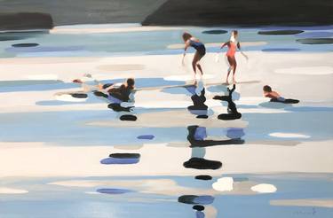 Print of Figurative Beach Paintings by Elizabeth Lennie