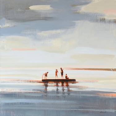 Print of Figurative Beach Paintings by Elizabeth Lennie