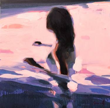 Saatchi Art Artist Elizabeth Lennie; Paintings, “Night Swim (pink lights)” #art