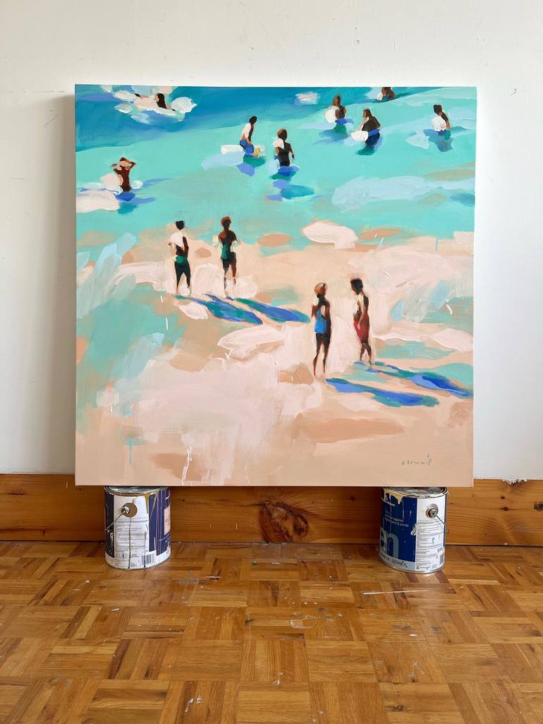 Original Beach Painting by Elizabeth Lennie