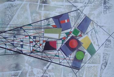 Print of Abstract Geometric Collage by HORACIO CARRENA