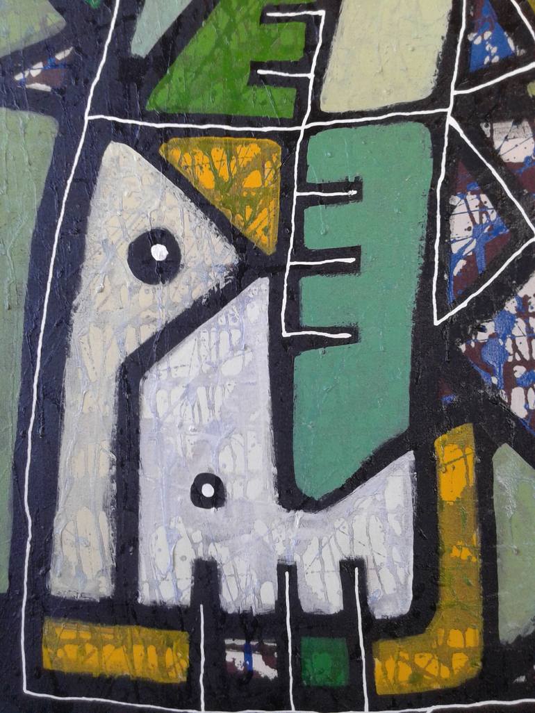 Original Cubism Abstract Painting by HORACIO CARRENA