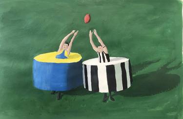 Original Figurative Sport Paintings by Rick Matear