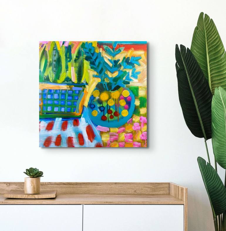 Original Abstract Floral Painting by Michelle Daisley Moffitt