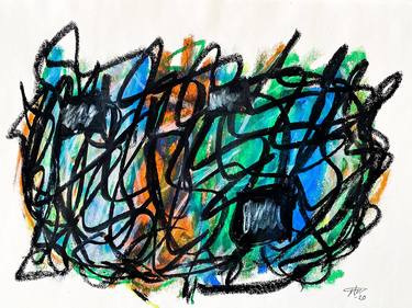 Original Abstract Expressionism Abstract Drawings by Marcus Carlsson