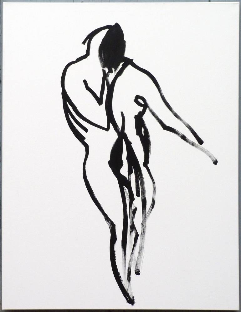 Original Modern Nude Painting by Elke Albrecht
