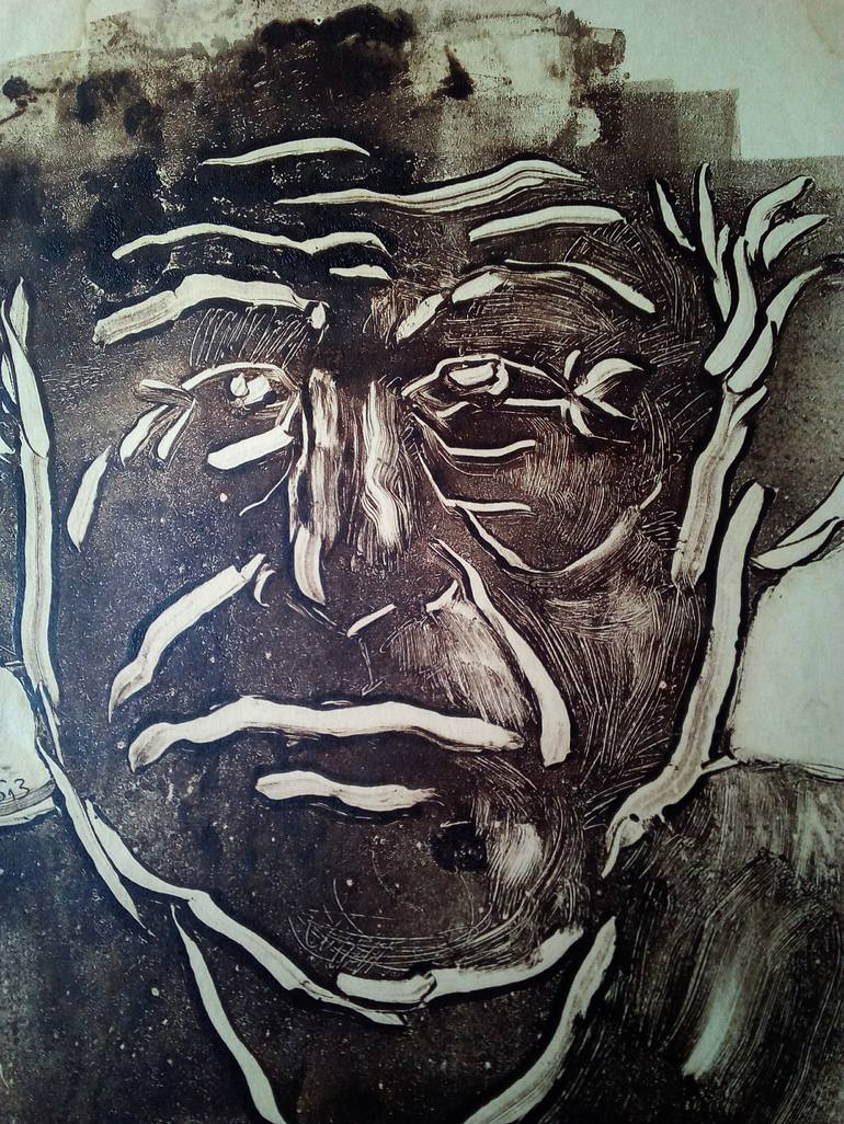 Original Portrait Printmaking by Jamal Toomaj