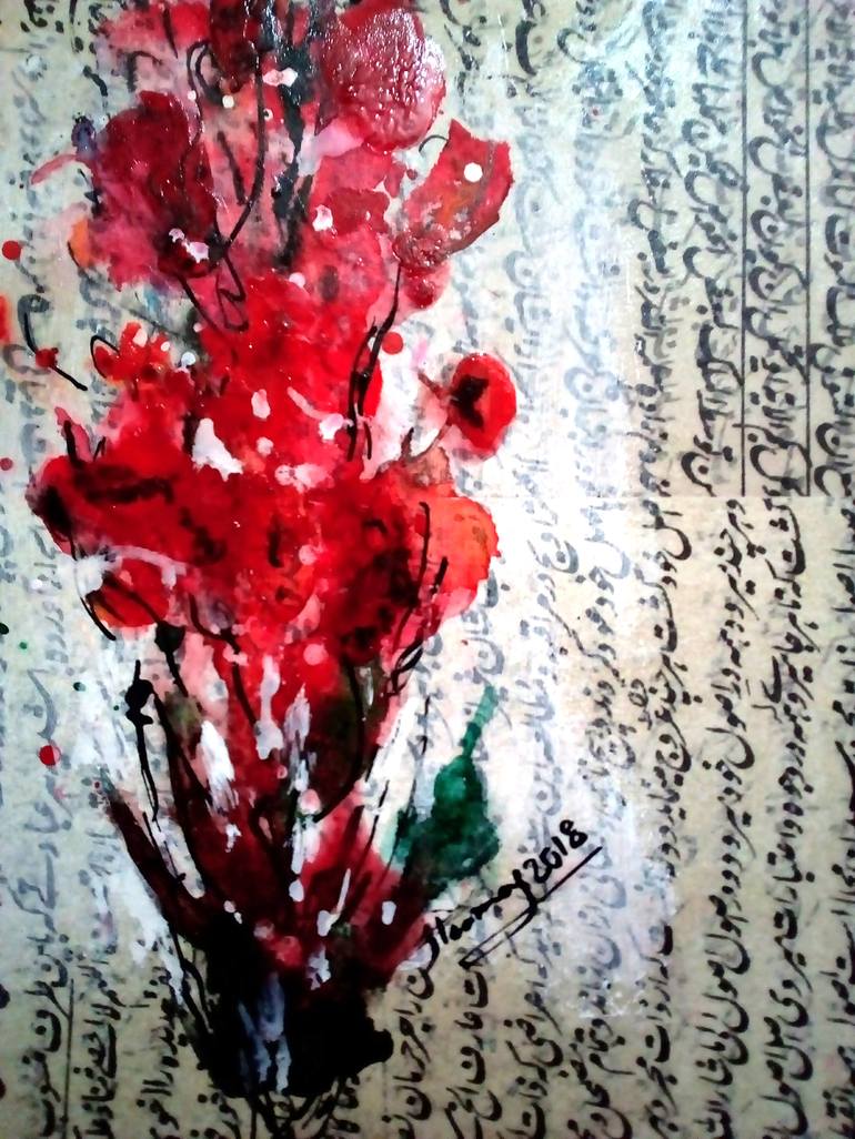 Original Floral Painting by Jamal Toomaj