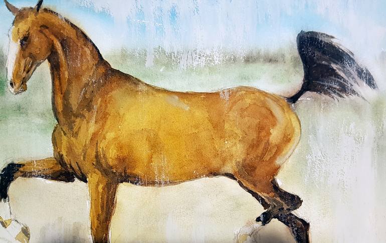 Original Figurative Horse Painting by Jamal Toomaj