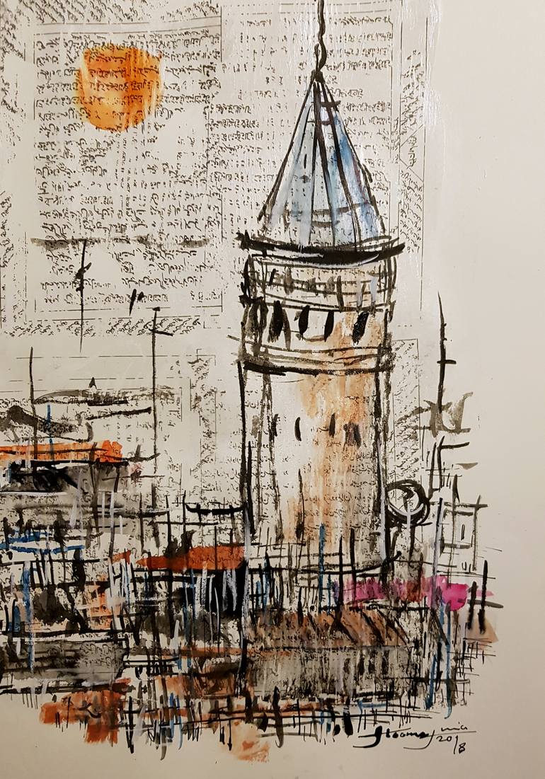 Original Other Cities Drawing by Jamal Toomaj