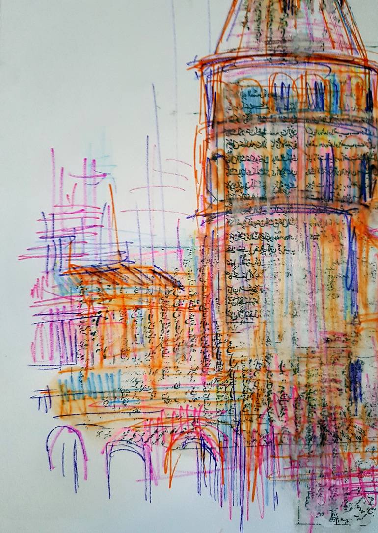 Original Expressionism Architecture Drawing by Jamal Toomaj