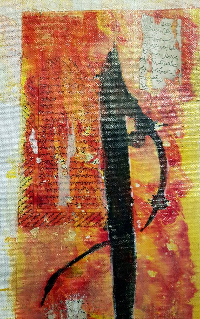 Original Abstract Calligraphy Painting by Jamal Toomaj