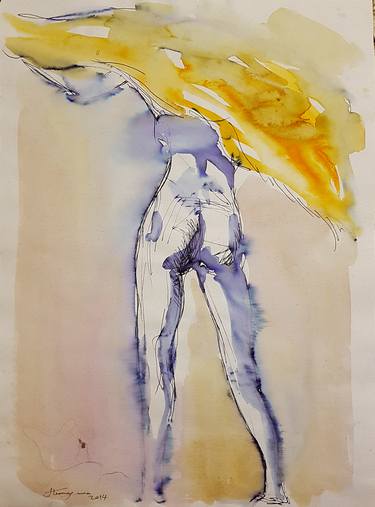 Print of Expressionism Nude Drawings by Jamal Toomaj