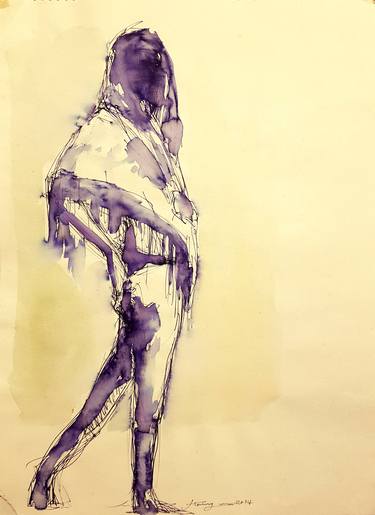 Print of Expressionism Nude Drawings by Jamal Toomaj