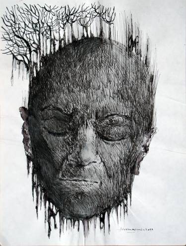 Print of Surrealism Portrait Drawings by Jamal Toomaj