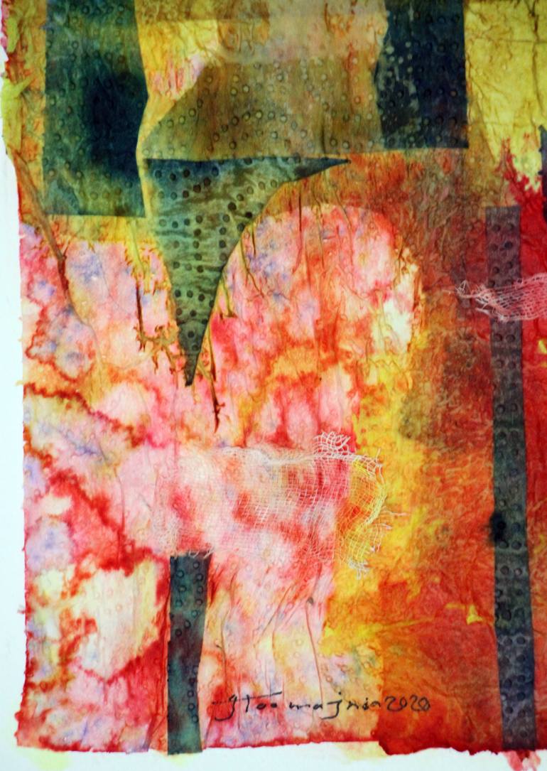 Original Modernism Abstract Painting by Jamaleddin Toomajnia