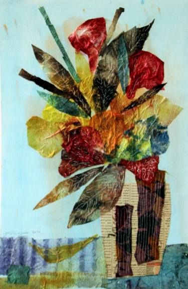 Print of Abstract Floral Collage by Jamal Toomaj