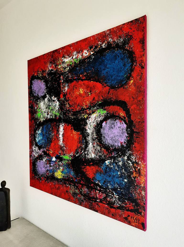 Original Abstract Expressionism Abstract Painting by Heinz HEGO Goevert