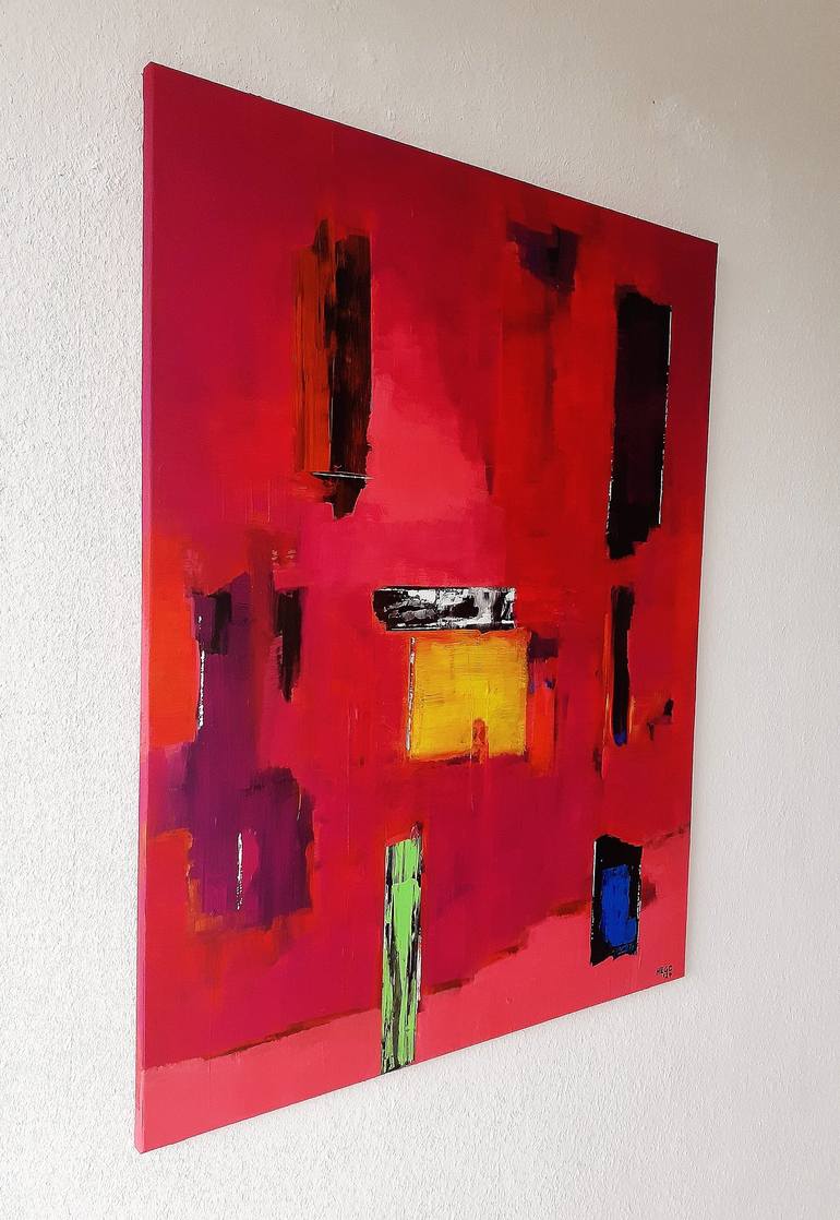Original Abstract Expressionism Abstract Painting by Heinz HEGO Goevert