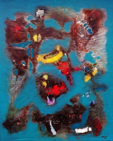 Original Abstract Painting by Heinz HEGO Goevert