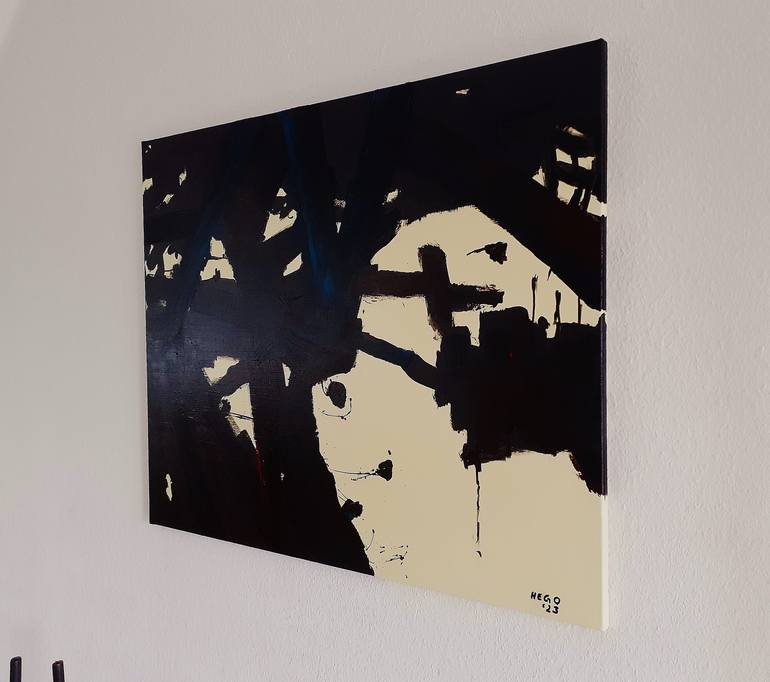 Original Abstract Expressionism Abstract Painting by Heinz Hego Goevert