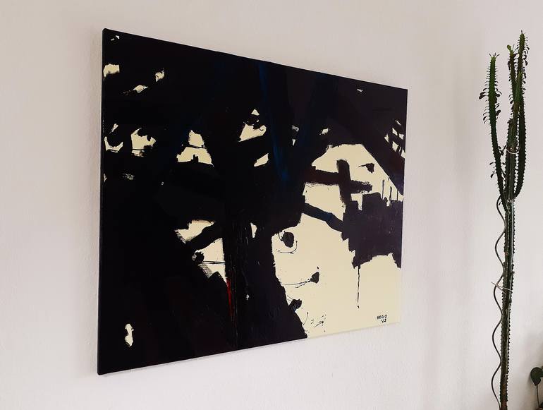 Original Abstract Expressionism Abstract Painting by Heinz Hego Goevert