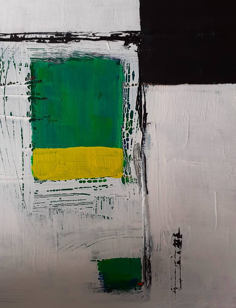 Original Abstract Expressionism Abstract Painting by Heinz Hego Goevert