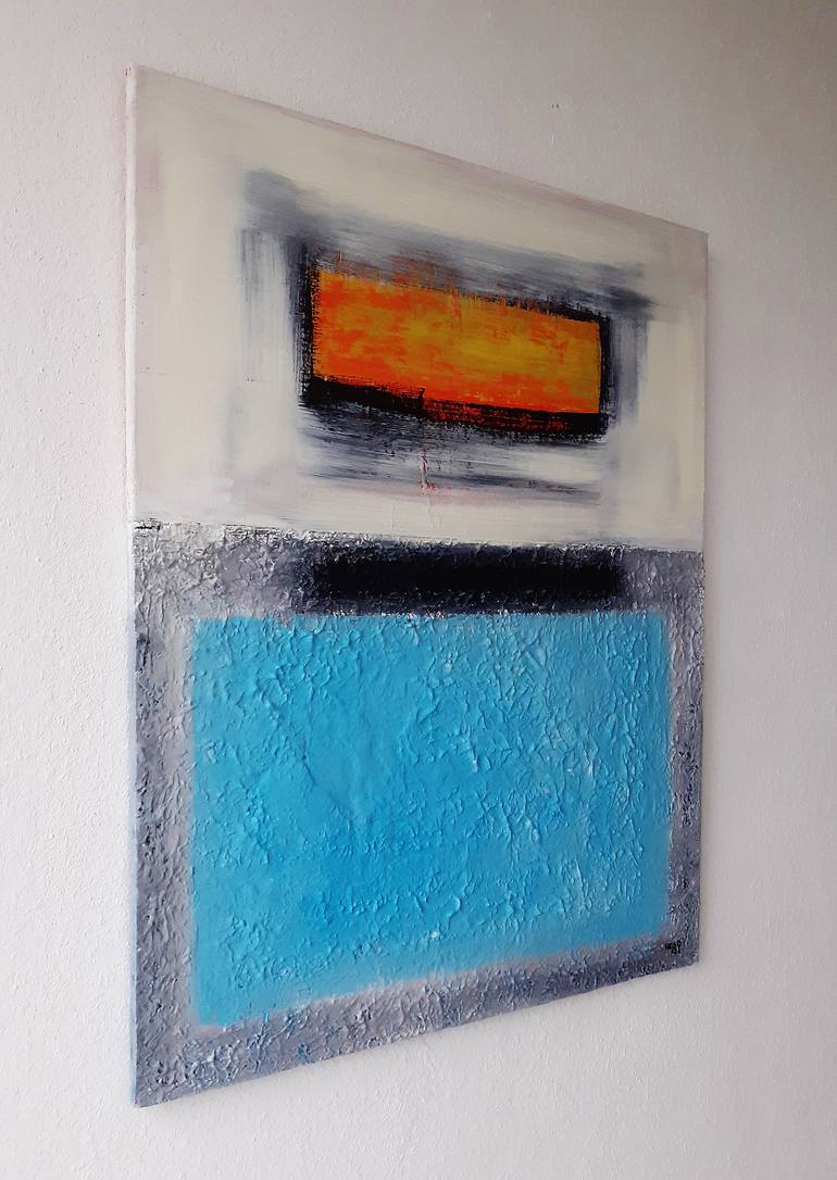 Original Abstract Expressionism Abstract Painting by Heinz Hego Goevert