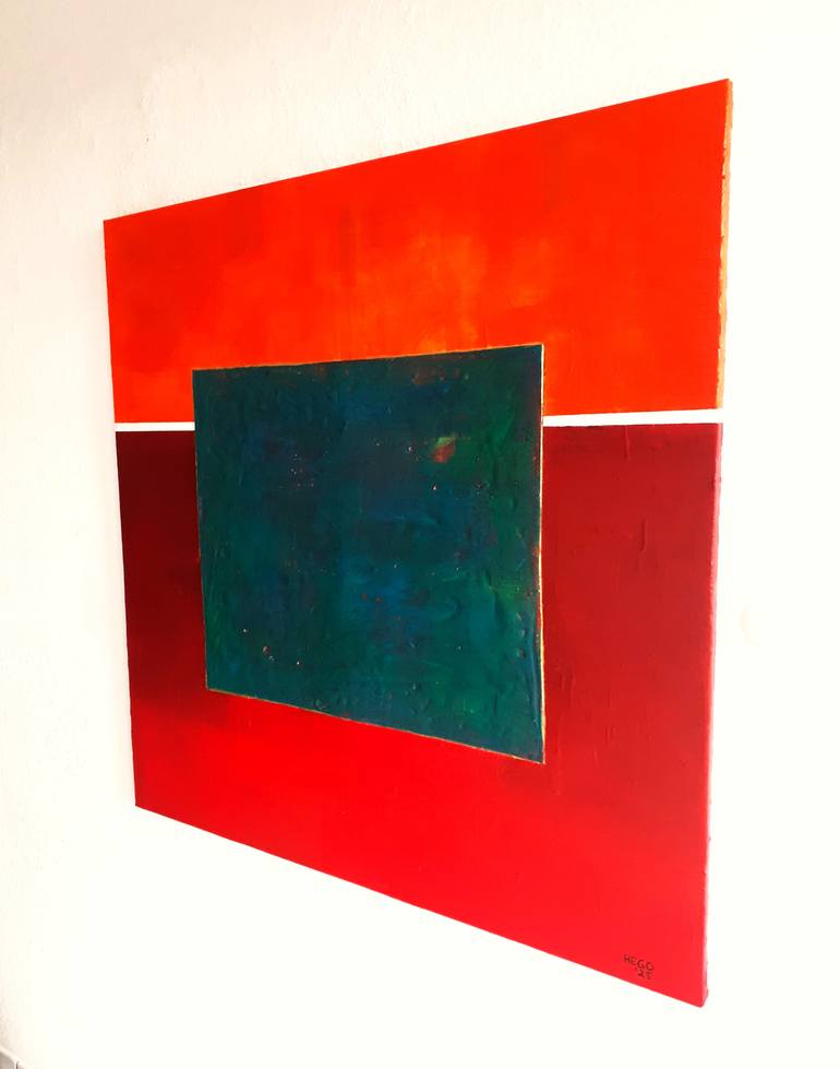 Original Abstract Expressionism Abstract Painting by Heinz Hego Goevert