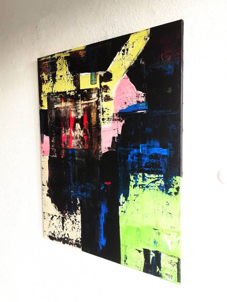 Original Abstract Expressionism Abstract Painting by Heinz Hego Goevert