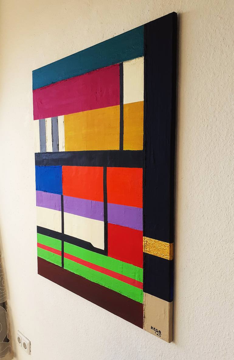 Original Abstract Expressionism Abstract Painting by Heinz Hego Goevert