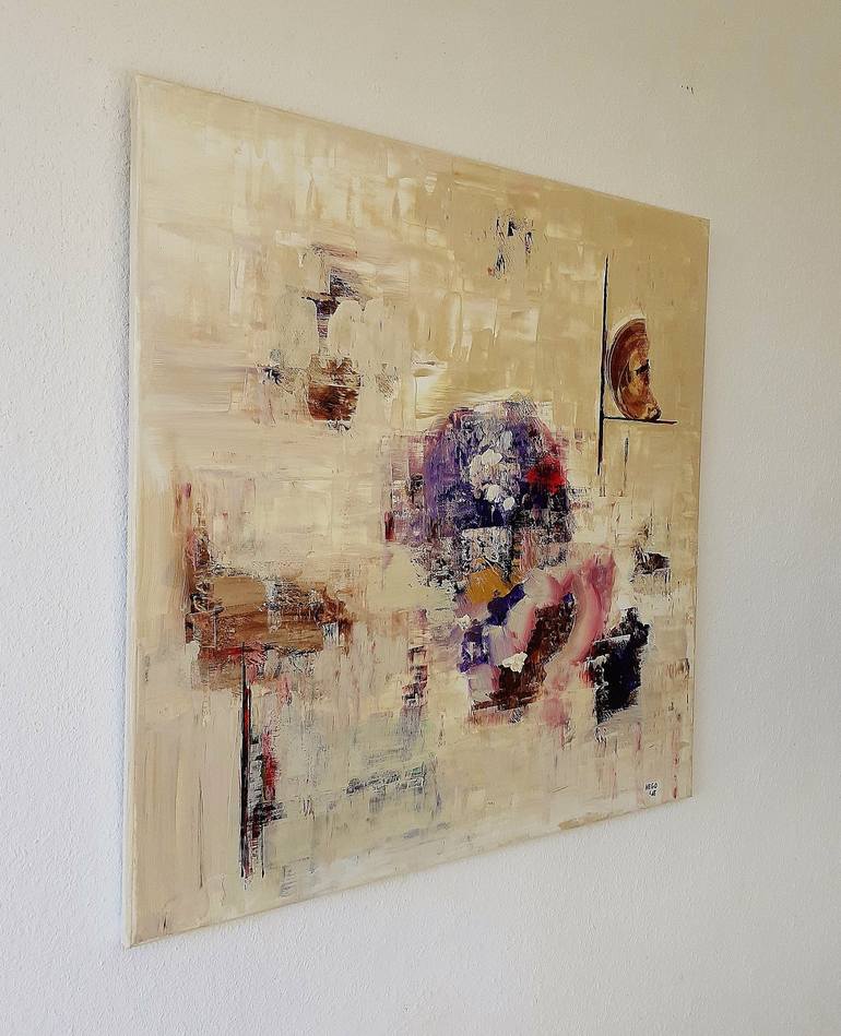 Original Informel Abstract Painting by Heinz HEGO Goevert