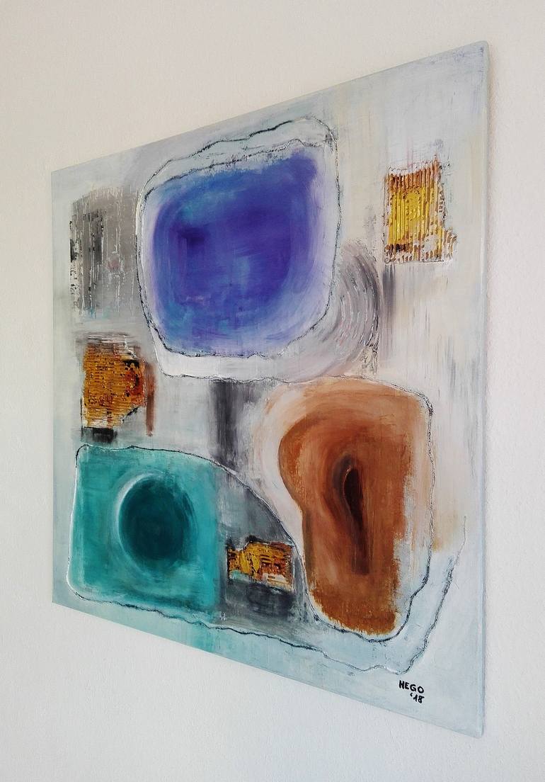 Original Abstract Painting by Heinz HEGO Goevert