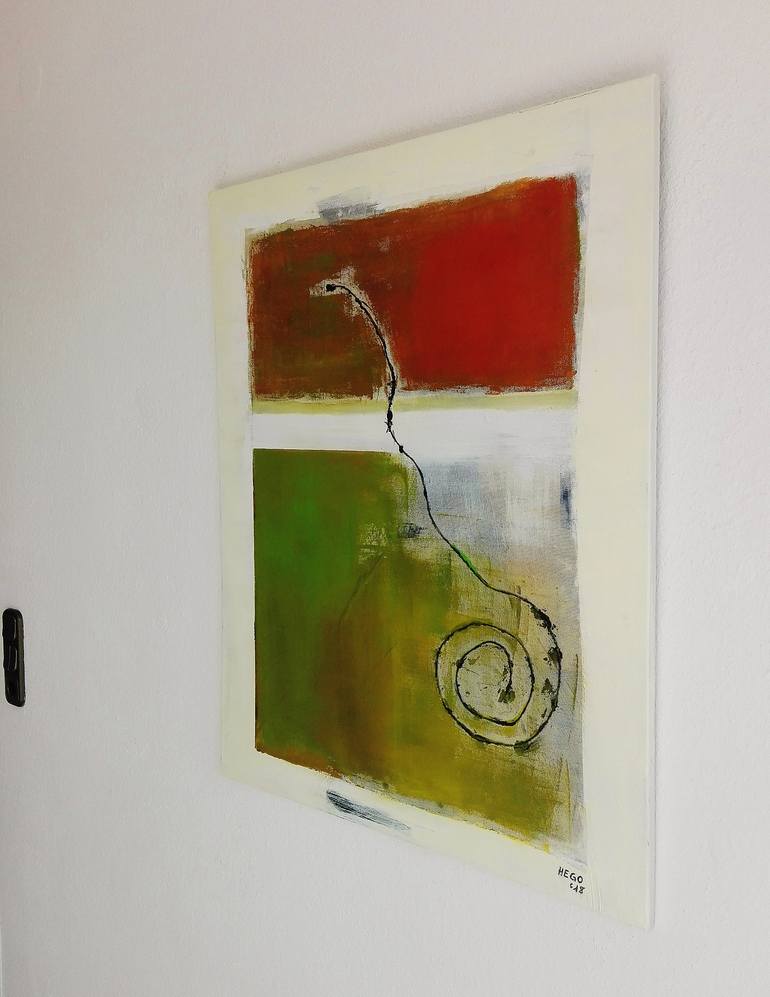 Original Abstract Expressionism Abstract Painting by Heinz Hego Goevert