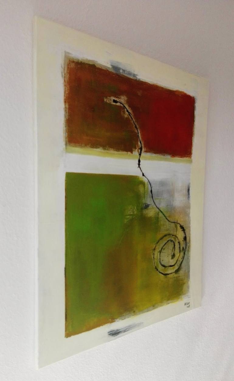 Original Abstract Expressionism Abstract Painting by Heinz Hego Goevert