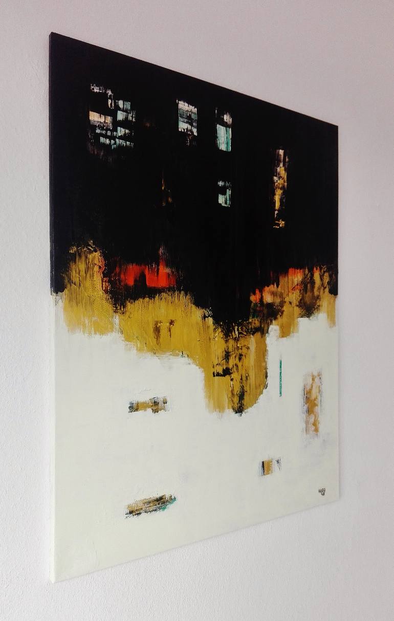 Original Abstract Expressionism Abstract Painting by Heinz Hego Goevert