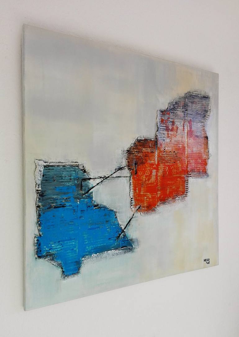 Original Abstract Expressionism Abstract Painting by Heinz Hego Goevert