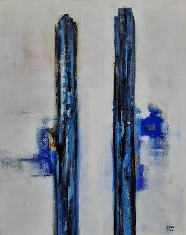 Original Minimalism Abstract Paintings by Heinz HEGO Goevert