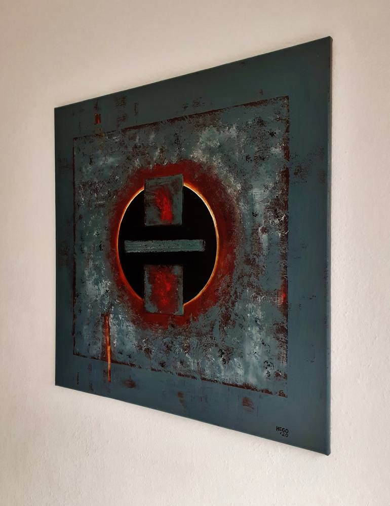 Original Minimalism Abstract Painting by Heinz HEGO Goevert